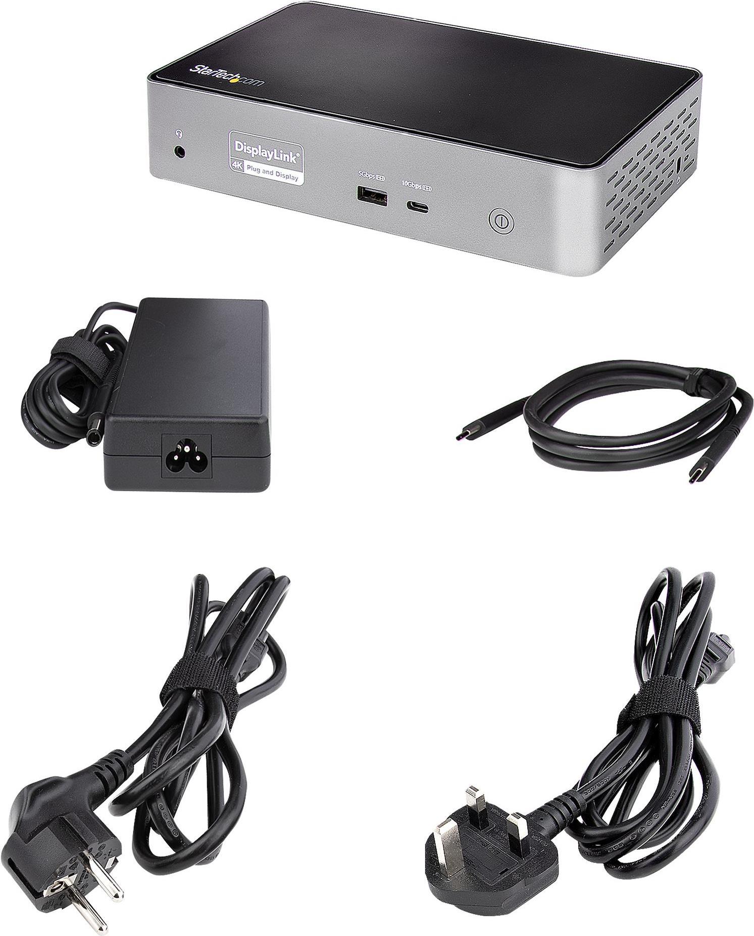 StarTech.com USB-C Docking Station, 4K 60Hz Quad Monitor, 100W Power Delivery, Thunderbolt 3 Compatible DK31C4DPPDUE