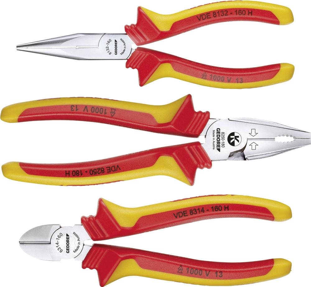 Gedore VDE Pliers Set, 3-Piece, 1692291