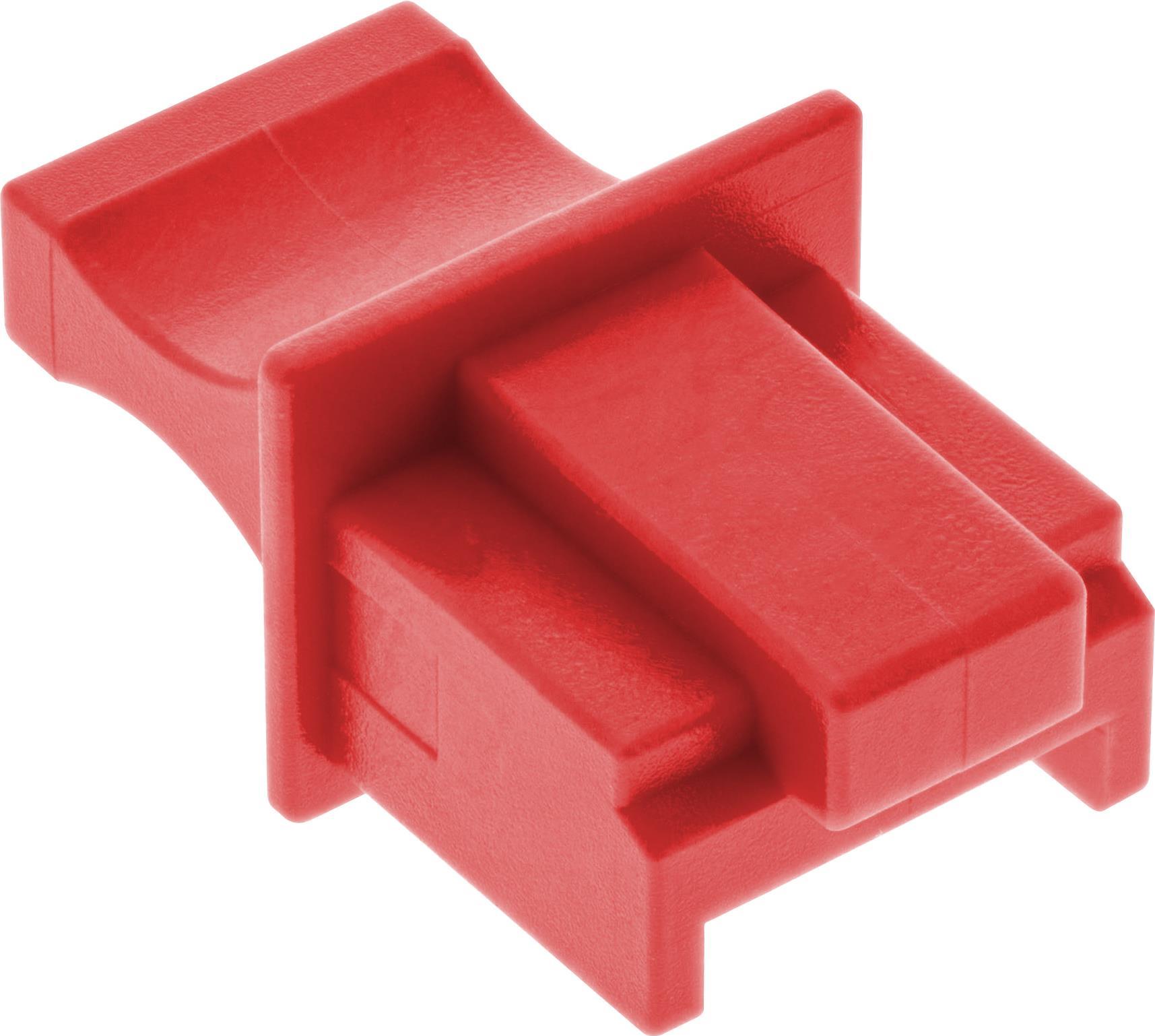 InLine Dust Cover for RJ-45 Socket - Red - Pack of 100 - 59942K