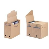 ELBA Archiv-Schachtel maxi tric System, naturbraun aus stabiler Wellpappe, mit Verschlusslasche - Greifloch - (83527)
