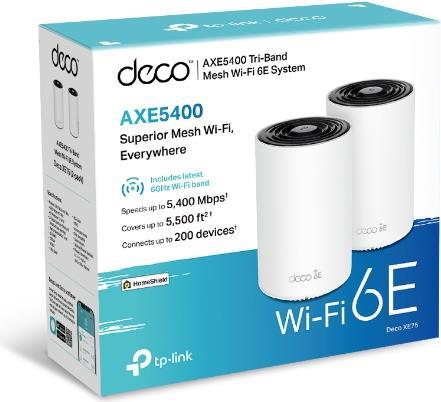 TP-Link Deco XE75 Tri-Band Wi-Fi 6E (802.11ax) White 3 Pack