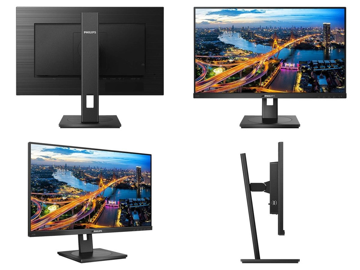 Philips B Line 242B1 - LED-Monitor - 61 cm (24") (23.8" sichtbar) - 1920 x 1080 Full HD (1080p) - IPS - 250 cd/m² - 1000:1 - 4 ms - HDMI, DVI-D, VGA, DisplayPort - Lautsprecher - Black Texture