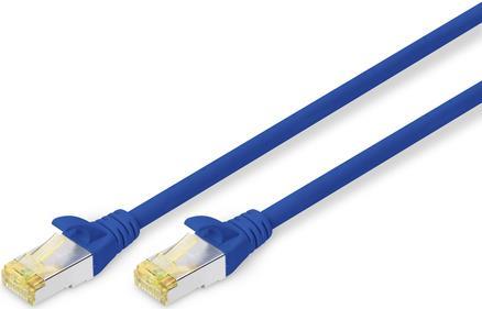 Digitus Patch Cable RJ-45 (M) to RJ-45 (M) 1 m S/FTP CAT 6a Halogen-Free Blue Pack of 10
