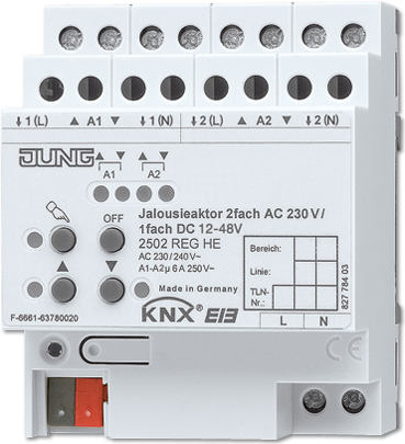 Jung Jalousieaktor REG Gehäuse 4TE 2502 REGHE Home and Living 2502REGHE