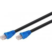 Wentronic Goobay CAT 6 Outdoor Patch Cable - 50 m - Black, Blue - 94395