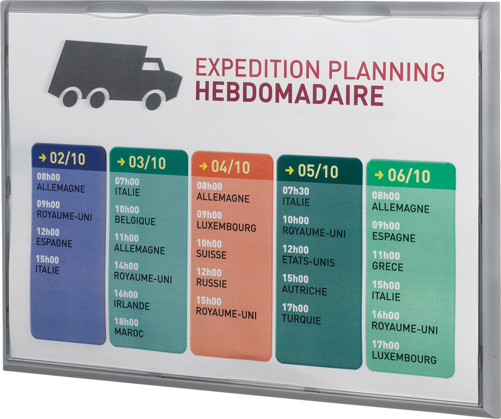 PAPERFLOW Wall Sign Info Display - DIN A3 - Aluminum Grey - 4069.35