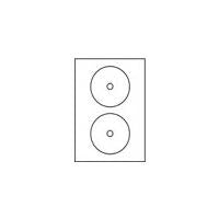 Avery CD/DVD Labels White 117 mm Round 50 Labels (25 Sheets x 2) L7676-25