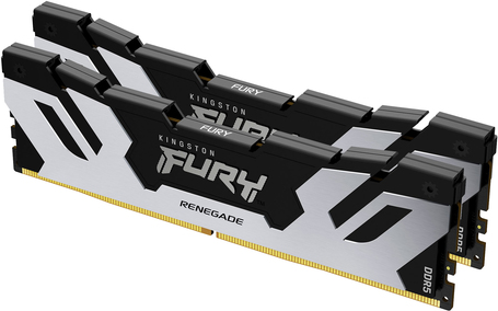 Kingston FURY Renegade Silver - DDR5 - Kit - 32 GB: 2 x 16 GB - DIMM 288-PIN - 6400 MHz / PC5-51200 - CL32 - 1.4 V - ungepuffert - on-die ECC (KF564C32RSK2-32)