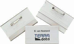 DURABLE Name Badge 40x75mm with Pin 100 Pieces 800119