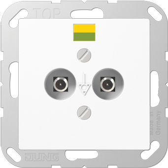 Jung Potential Equalization Socket 2 Plug Pins A 565-2 WW A565-2WW