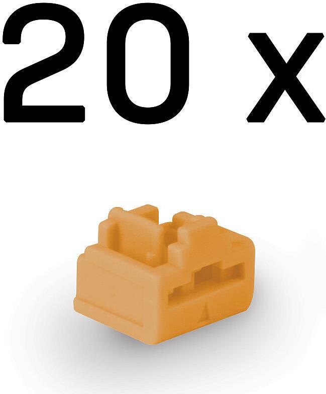 LINDY RJ45 Port Blocker - Orange - Pack of 20 - Model 47898