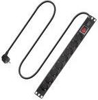 ACT Power Strip PD3005 PDU 19" 1U 8x Type F CEE7/7 Switch 2.5 m Cable Black
