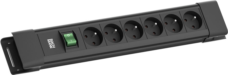 Bachmann CONNECTUS 6xUTE 1xSwitch 2.0 m CEE7/7 Black BM005935