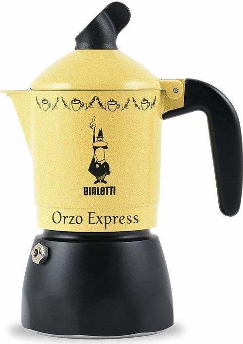 Bialetti Orzo Express Moka Pot - Black and Yellow, Aluminum 0002328/MR