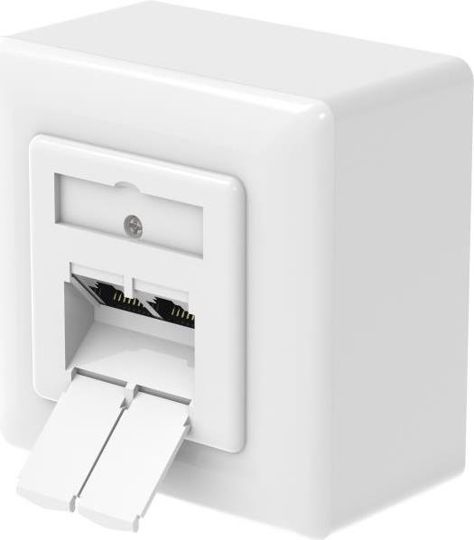 Hama Network Socket CAT-6a 10 Gbit/s Shielded 2 Ports