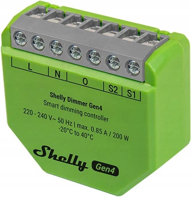 Shelly Dimmer Gen4 Smart Dimmer Wi-Fi Bluetooth Green | Model: Shelly_Dimmer_Gen4