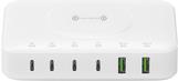 4smarts 7in1 GaN Charging Station 100W with Wireless, White (540570)