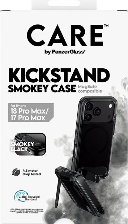 PanzerGlass Kickstand Case Smokey with Black MagSafe iPhone 17 Pro Max
