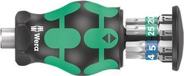 Wera Kraftform Kompakt Stubby Magazin 3 Handhalter mit Bitset 6 Stücke 05008875001