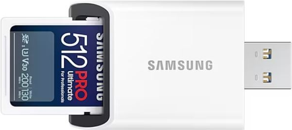 Samsung PRO Ultimate MB-SY512SB - Flash-Speicherkarte - 512GB - Video Class V30 / UHS-I U3 - SDXC UHS-I - weiß (MB-SY512SB/WW)