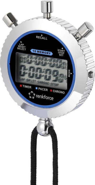 Renkforce RF-SW-200 Digital Stopwatch Silver (RF-4612980)