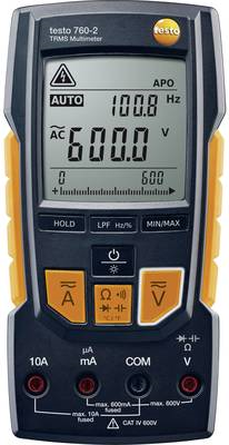 Testo Digital Multimeter TRMS AC+DC 600VAC 600VDC 10ADC, TESTO 760-2