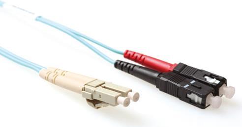 ACT 30 m LSZH Multimode Fiber Patch Cable Duplex LC-SC Connectors OM4 RL8730