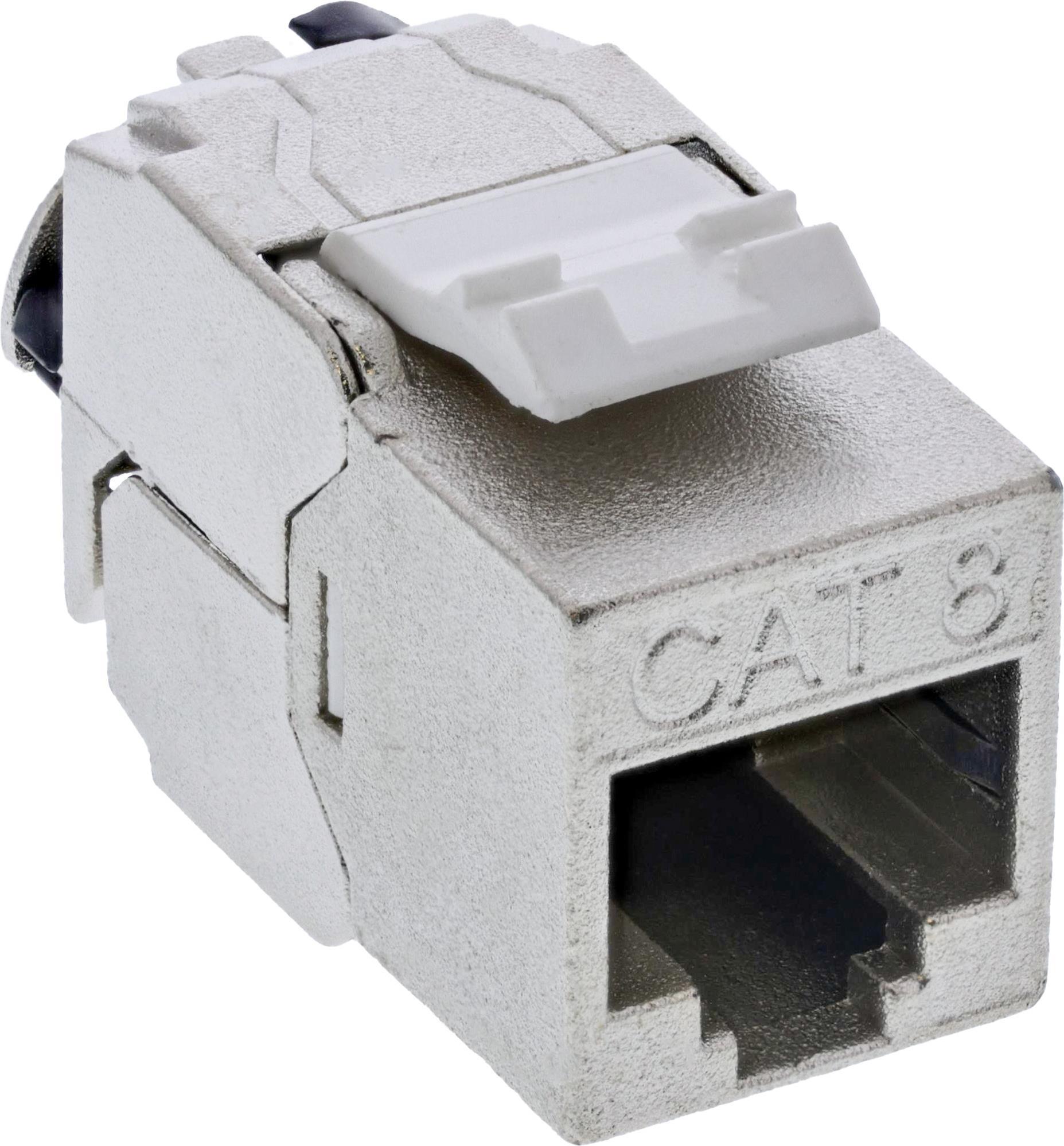 InLine Bulk ecoPacks, 24-Pack RJ45 Keystone SNAP-In Module, Cat.8.1, 2000MHz, Fully Shielded, Suitable for 19" Blanking Plates