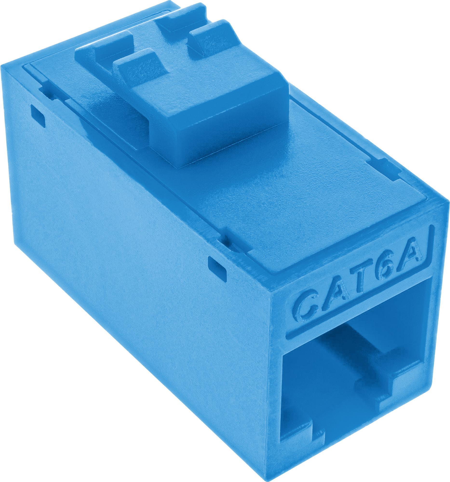 InLine Keystone RJ45 Female/Female Connector - Cat.6A - 8-Pack - Blue 1-Verdrahtung