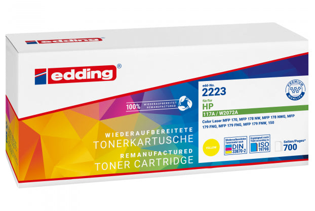 EDDING Toner Compatible HP 117A Yellow 700 Pages - 18-2223