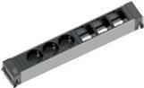 Bachmann POWER FRAME - Power Strip - 3 Outlets (French/ UTE) - 10 cm Cable - Black Aluminium - Model 916.048