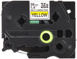 Brother TZe-SL661 Self-Adhesive Label Tape, Black on Yellow, 3.6 cm x 8 m - 1 Roll for P-Touch PT-D800W, PT-P900W, PT-P950NW (TZESL661)