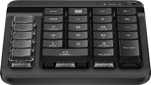 HP 435 - Tastenfeld - 9 programmierbare Tasten, geringer Tastenhub, austauschbare Tastenkappen mit Aufklebern - kabellos - Bluetooth 5,3 - Englisch - tiefblack (7N7C3AA#ABB)