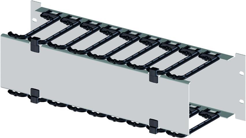 19" Cable Manager 2U with Hinged Cover Black (21-3146-35)