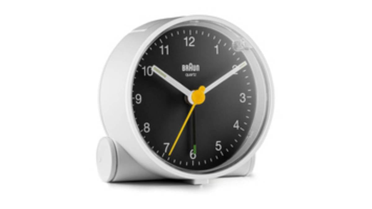 Braun BC01WB Quartz Alarm Clock - Black/White (67006)