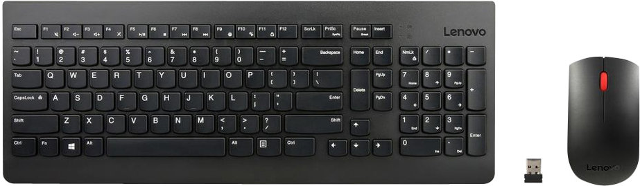 Lenovo Essential Wireless Combo - Keyboard and Mouse Set - Wireless - 2.4 GHz - German (4X30M39472)