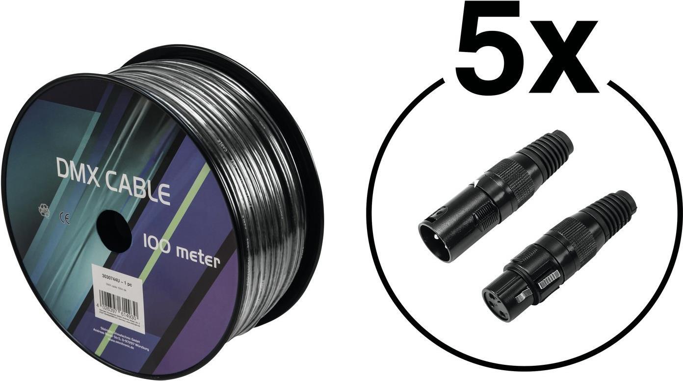 Omnitronic XLR Connectors Set - Black Housing