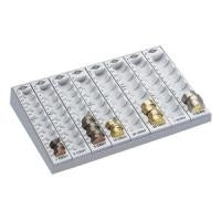 WEDO Counting Tray 8 Coin Grooves Light Grey for Market D A L F 160 780037