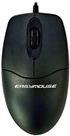 GCQ EasyMouse - Maus - ergonomisch - rechts- und linkshändig - optisch - 2 Tasten - kabelgebunden - USB - black