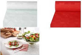 Papstar Disposable Tablecloth Rectangular Paper Red 12573