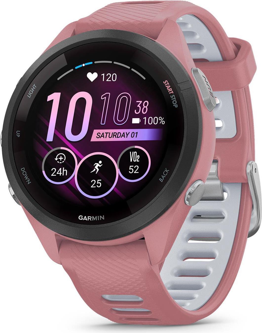 Garmin Forerunner 265S - 42 mm - Light Pink - Smartwatch - Silicone - 115-178 mm Wrist Size - 2.81 cm Display - 8GB