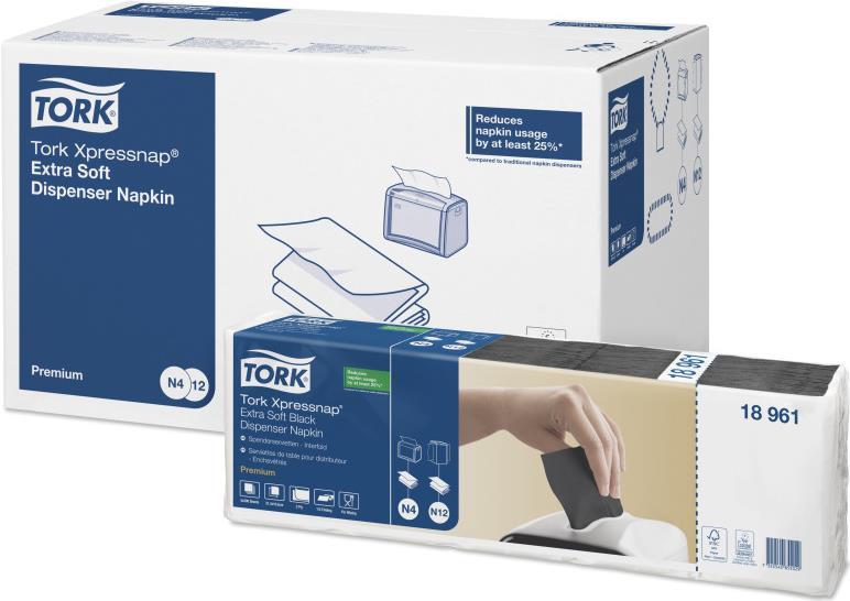 Tork Xpressnap Napkin Dispenser, Black, 1000 pcs.