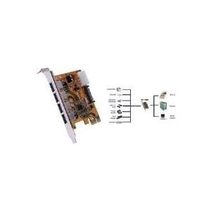 Exsys USB 3.2 Gen1 PCIe Card with 4 Ports (Renesas Chipset)