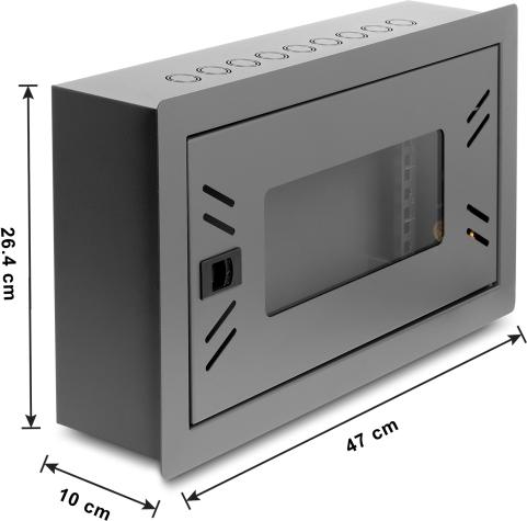 Delock 12" Network Cabinet with Removable Front Cover 4 HE Black (43423)