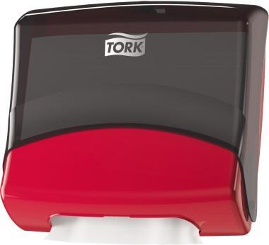 Tork 654008 Paper Towel Dispenser, Sheet Paper Towel Dispenser, Red (654008)