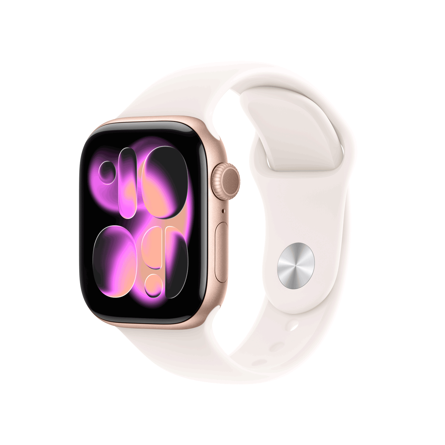 Apple Watch Series 11 GPS + Cellular 42mm Rose Gold Aluminium Case with Light Blush Sport Band - M/L (MF8F4ZR/A)