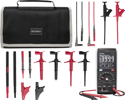 Voltcraft VC-252 Multimeter with MLSet-100 Test Leads and Case - Model VC-12884305+VC-18652745