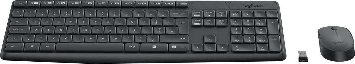 Logitech MK235 Wireless Keyboard QWERTZ Croatian-Slovenian Black (920-008031)