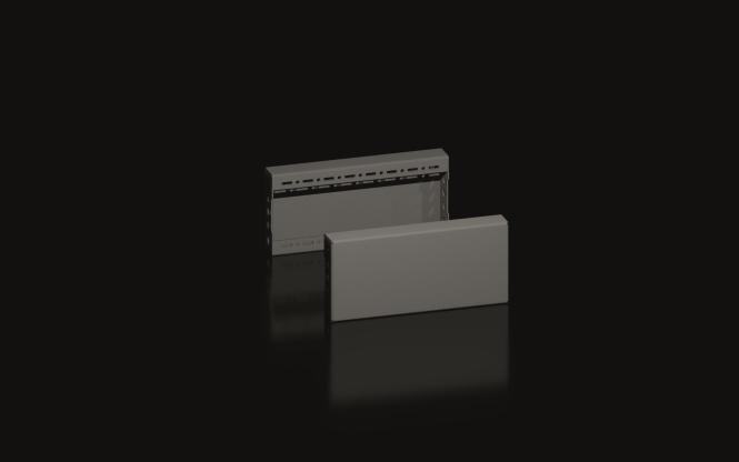 Rittal VX Side Plinth Panel H100mm T400mm (8660031)