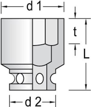 GEDORE impact wrench insert 3/4" 6-point 27 mm (6282470)